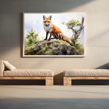 Fox Watercolor Painting